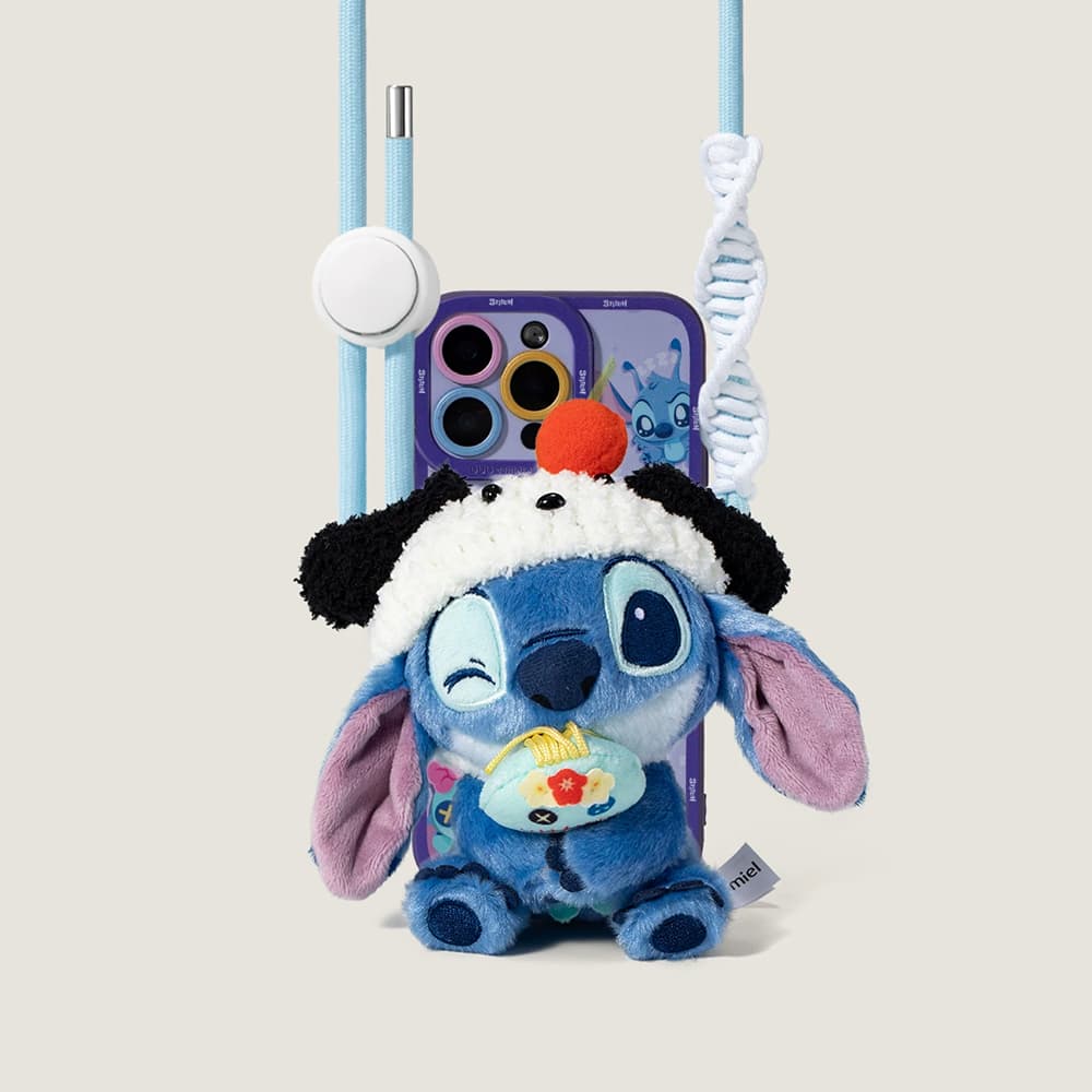 Stitch Lanyard Back Clip with Mini Gold Doll view 3