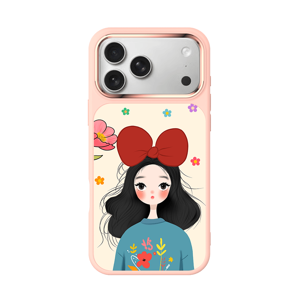 Trendy Illustrated Girl Phone Case view 2
