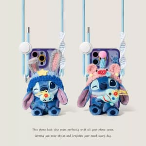 Stitch Lanyard Back Clip with Mini Gold Doll view 1