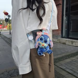 Stitch Lanyard Back Clip with Mini Gold Doll view 2